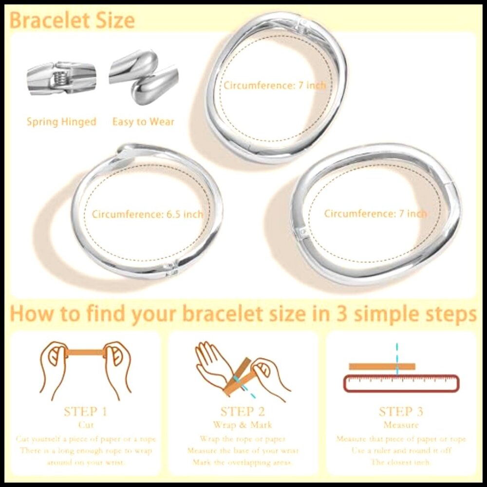 Chunky Gold Bangle Bracelets Stackable Set Trendy… - image 4